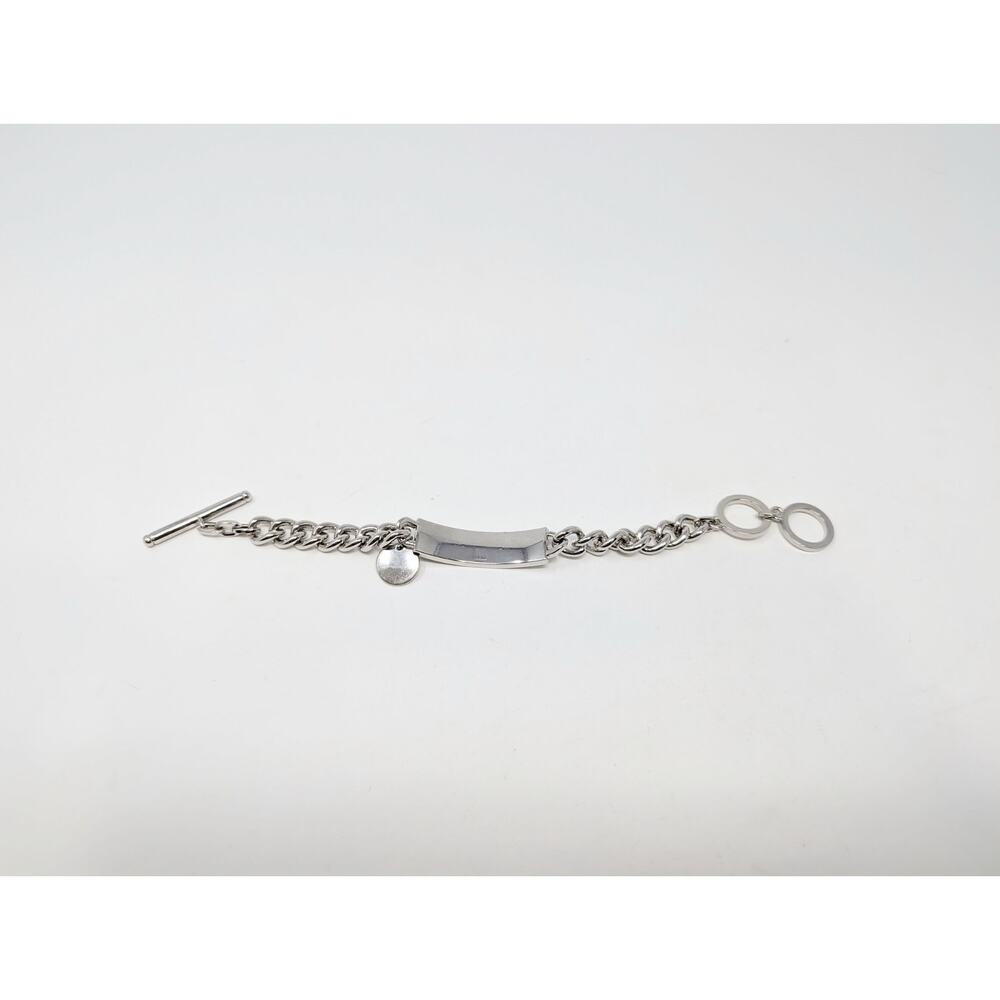 Chico's Bracelet Silver Tone Rhinestone Pave Style ID Bling Modern - Picture 6 of 6